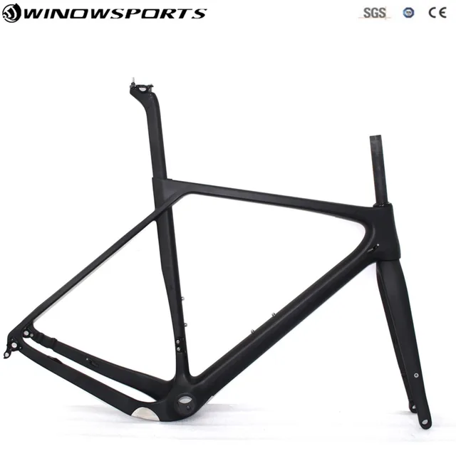 $US $526.89 2018 Disc Flat mount Carbon Road MTB Gravel Bike Frame Full Carbon Bicycle Frame Road Bike Cyclocro