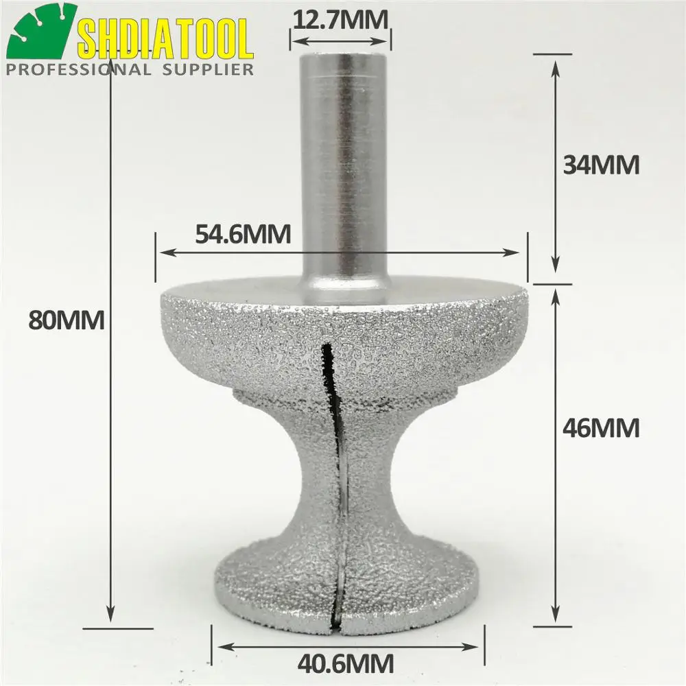 No.27 Vacuum Brazed diamond router bits with 1/2" shank for stone, Router cutter for granite & marble T1