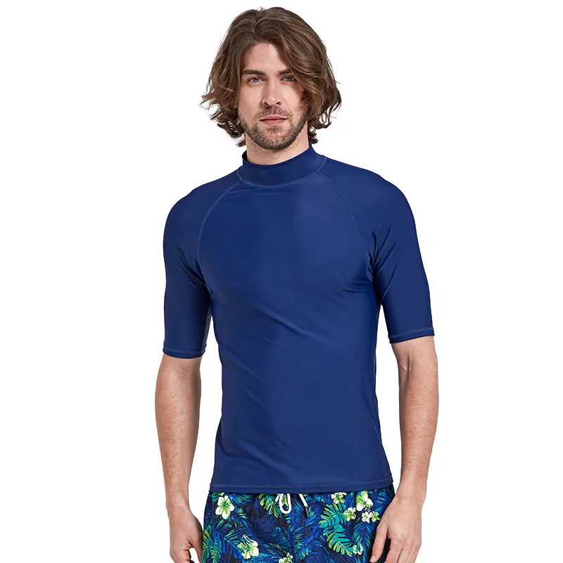 SBART New Men's Rash Guards Shirt Lycra Short Sleeve UV Swimming