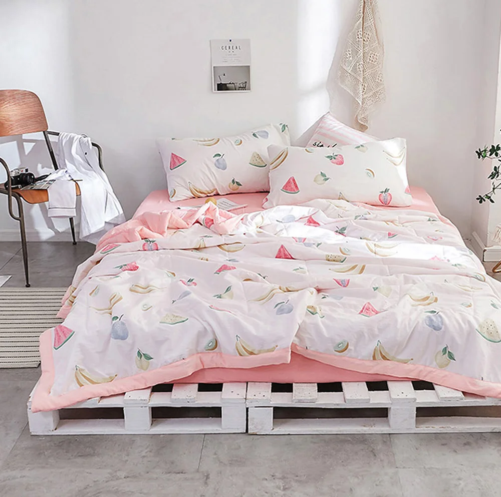 

Bedding Summer Quilts Blanket Cover Twin Full Queen Blankets Thin Comforter single Double bed quilt bedroom Duvet Home banana