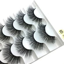 Новые роскошные 5 пар 6D накладные ресницы натуральные грязные ресницы крест-накрест пушистые ресницы инструменты для макияжа глаз
