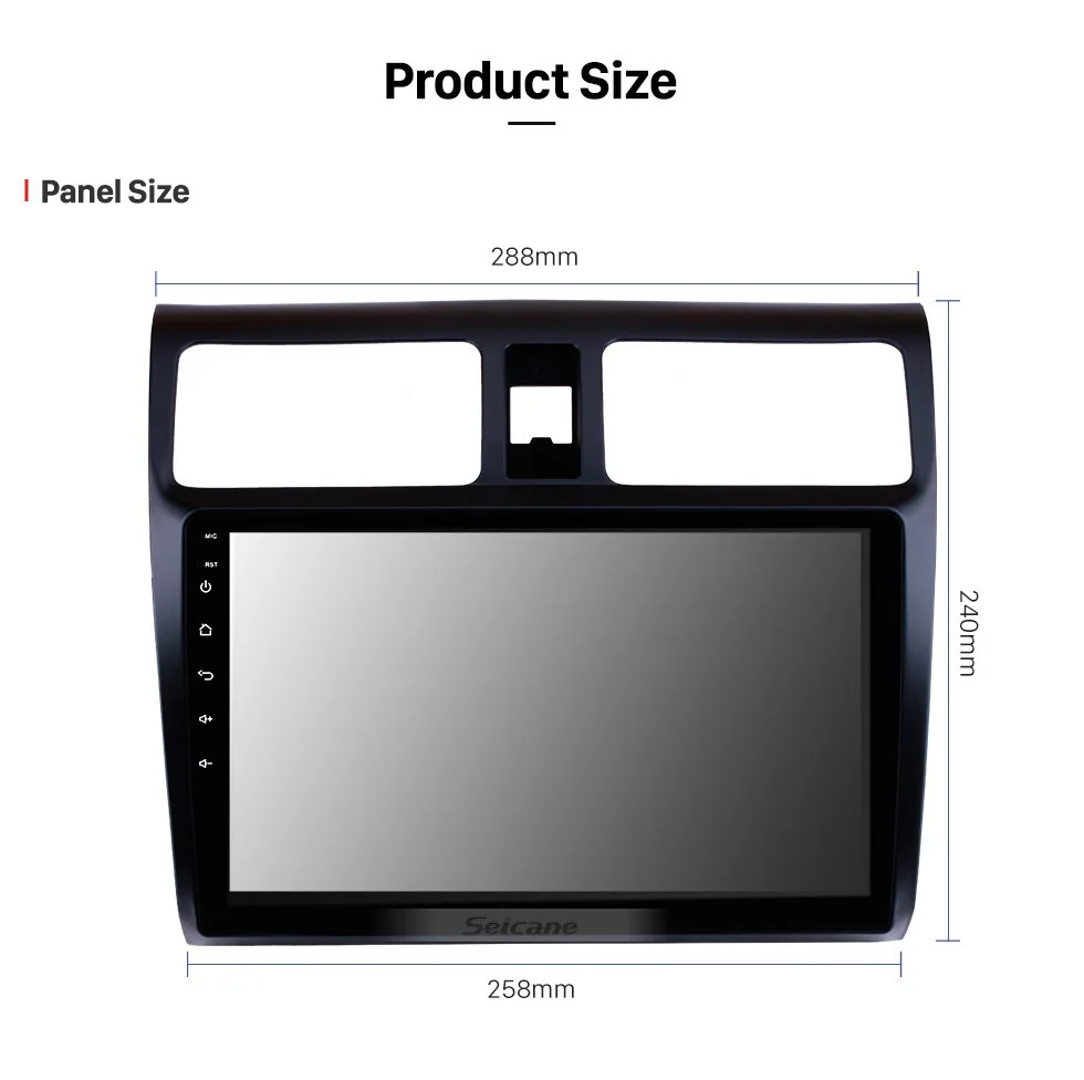 Seicane автомобильный радиоприемник с навигацией GPS для 2005 2006 2007 2008 2009 2010 Suzuki Swift 10," Android 8,1 головное устройство с поддержкой DVR 1080P