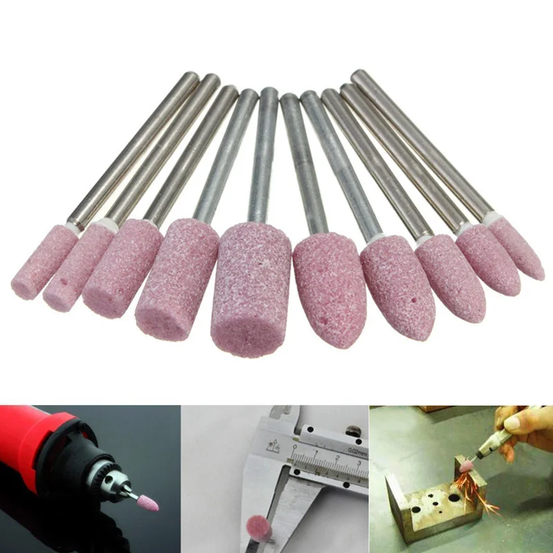 10pcs/Set 1/8Inch Mini Shank Abrasive Tool Mounted Stone Polish