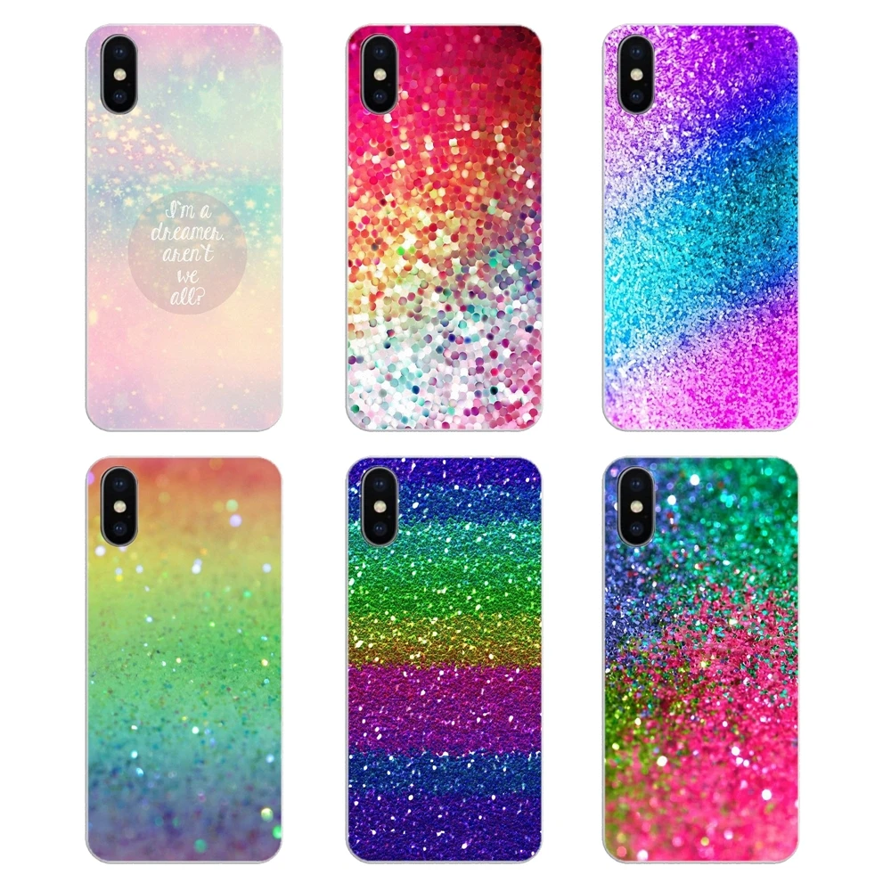 Cell Phone Cover Colorful Sparkle Glitter diamond crystal Pastel For Xiaomi Mi A1 A2 5X 6X 8 lite SE Pro Max Mix 2 2S 3 Mi5 Mi5S |
