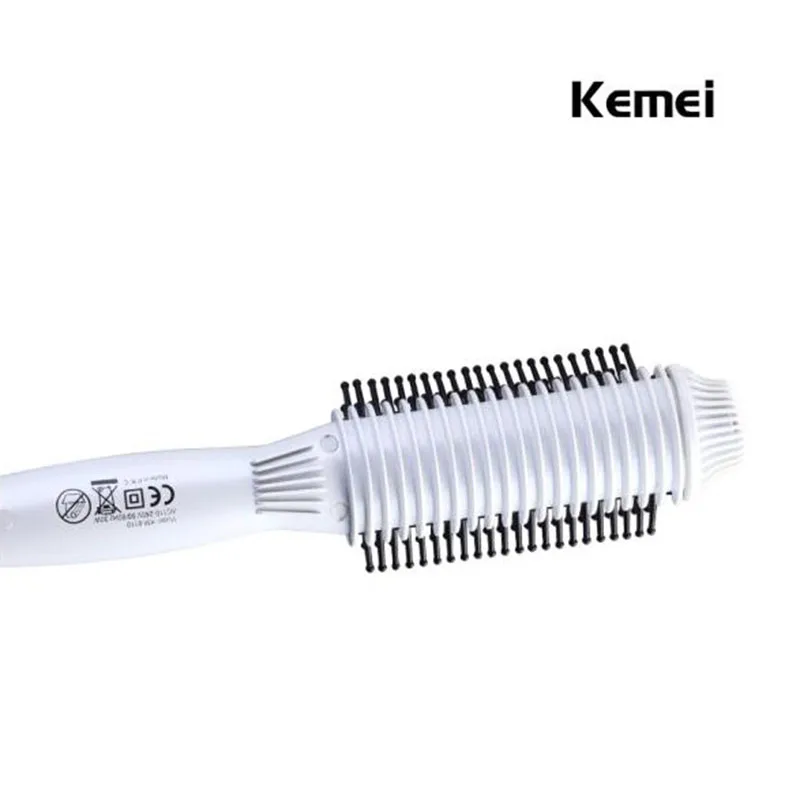 KEMEI KM-8110 3-IN-1 Multifunctional Straightener Iron Curler Hair Styling Tool Electric Tourmaline Ceramic Roller Comb-9