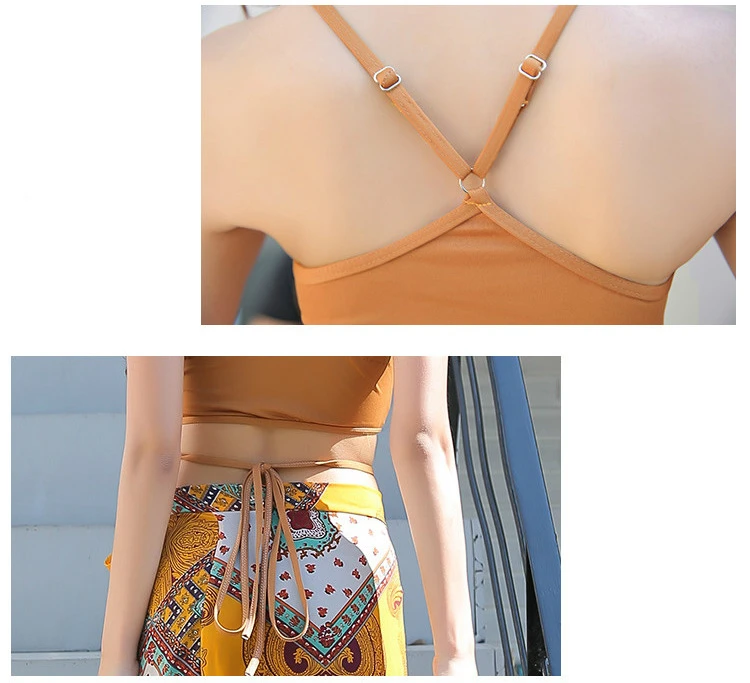 Женский тонкий купальник с принтом из трех частей бикини набор мягкий пуш-ап пикантный купальник-бикини купальный костюм