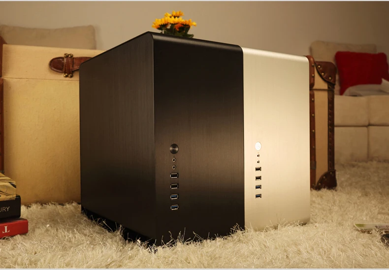 JONSBO UMX3 алюминиевое шасси MATX маленькое Шасси для HTPC