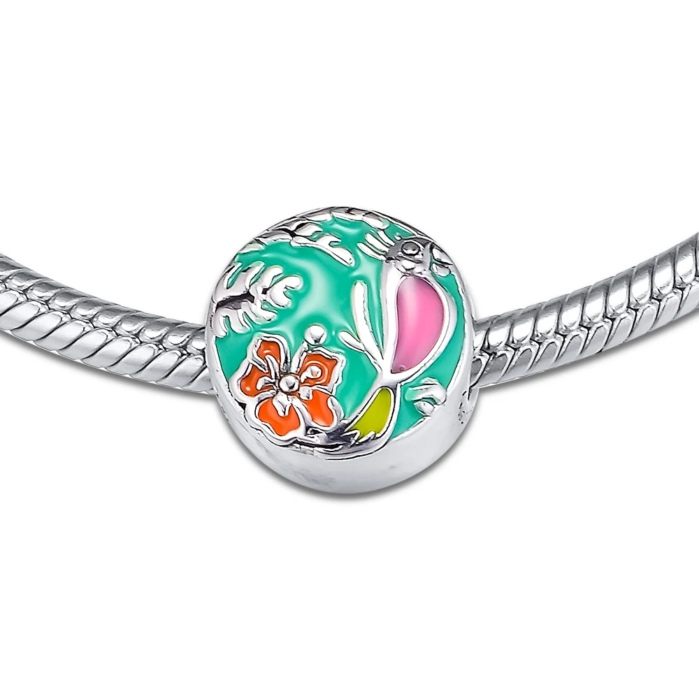 Подходит для браслетов Pandora Charms украшенных бусинами Tiki Room 100 $ % 925 пробы серебряные