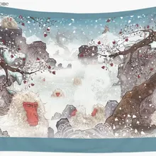Замачивание японских снежных обезьян настенный гобелен покрытие пляжное полотенце пледы одеяло коврик для пикника Йога украшение дома