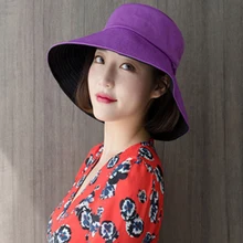 HT2221 Панама сезон: весна–лето Для мужчин Для женщин Солнца шляпа с широкими полями Рыбак Кепки две стороны носить Панама Рыбалка Шапки для Для женщин