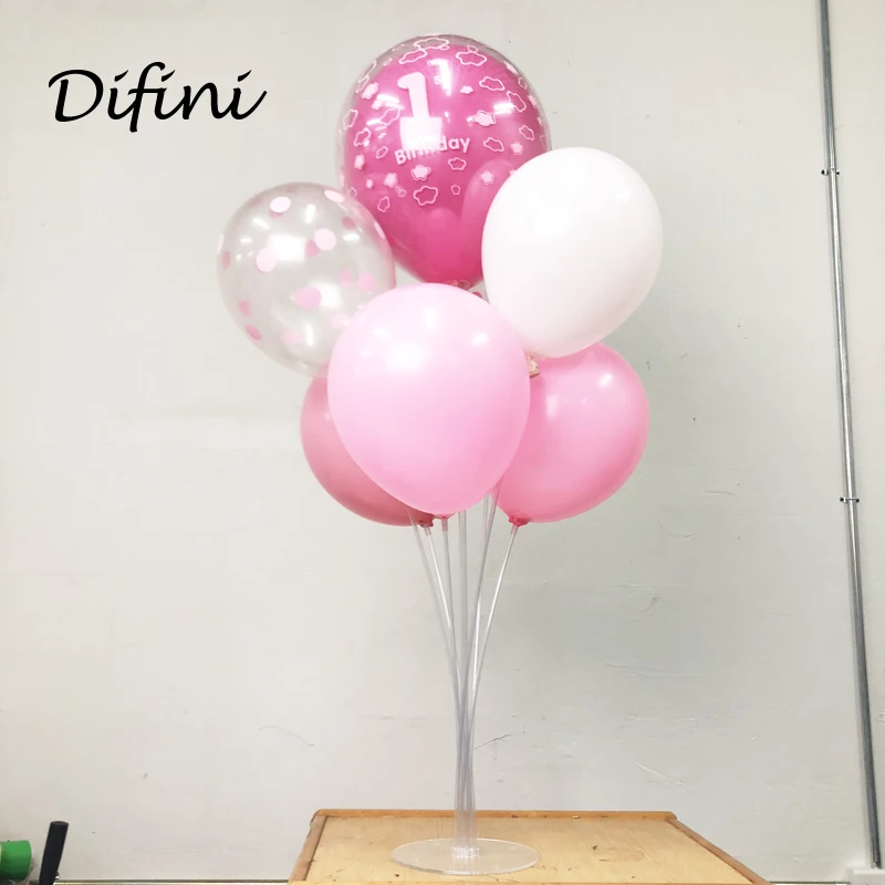  70cm Clear Balloon Column Stand Kits Arch Stand with Frame Base and Pole for Wedding Birthday Party