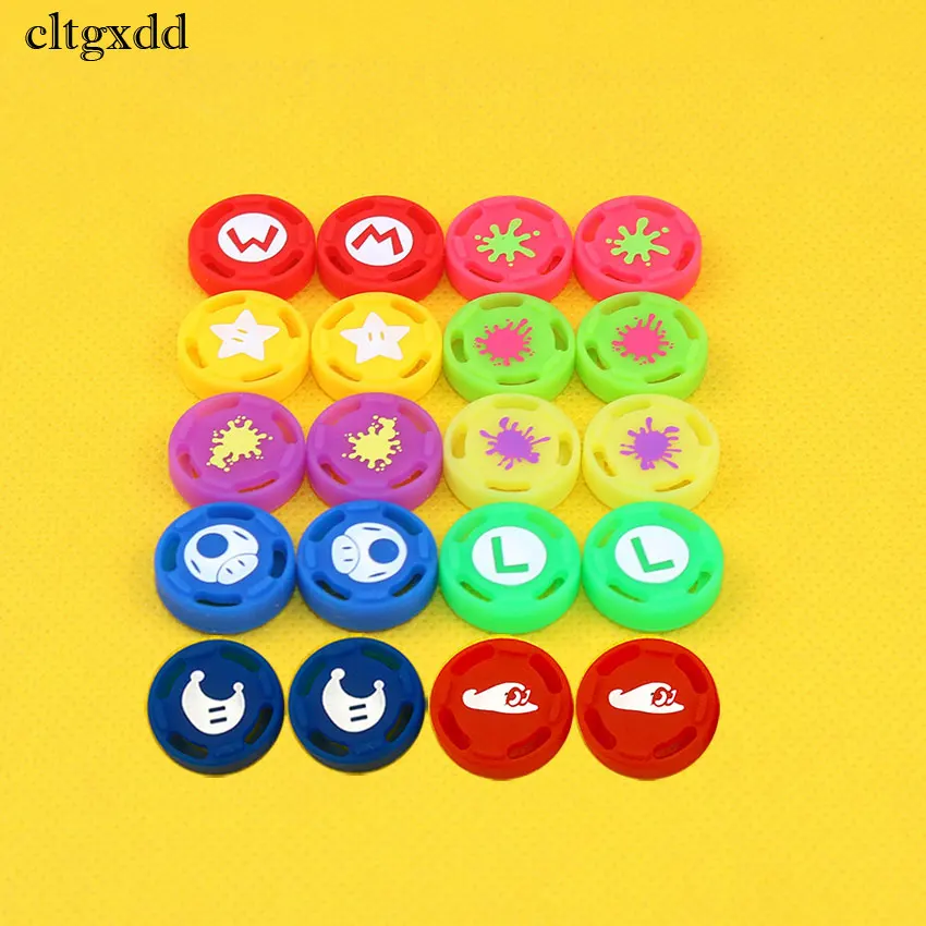 

cltgxdd 4pcs/Set 3D Analog Joystick Caps for Nintendo Switch Thumbstick Grip Gamepad Silicone Cap for NS Joy-con