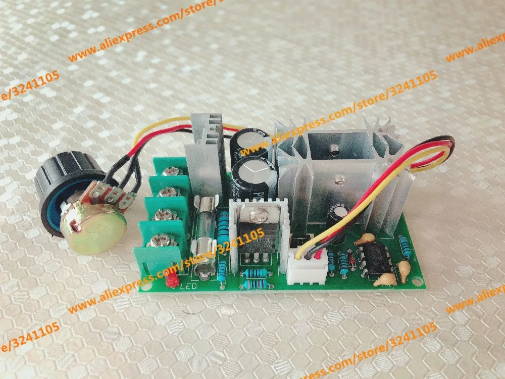 

DC10-60 VDC motor speed controller 10V12V24V36V48V60V high power PWM stepless speed control board 20A
