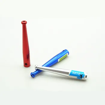 

12Pcs/lot Long Baseball Shape Tobacco Pipe Metal Aluminum Alloy Herbal Creative Portable Hookah Accessories Pipe Christmas Gift