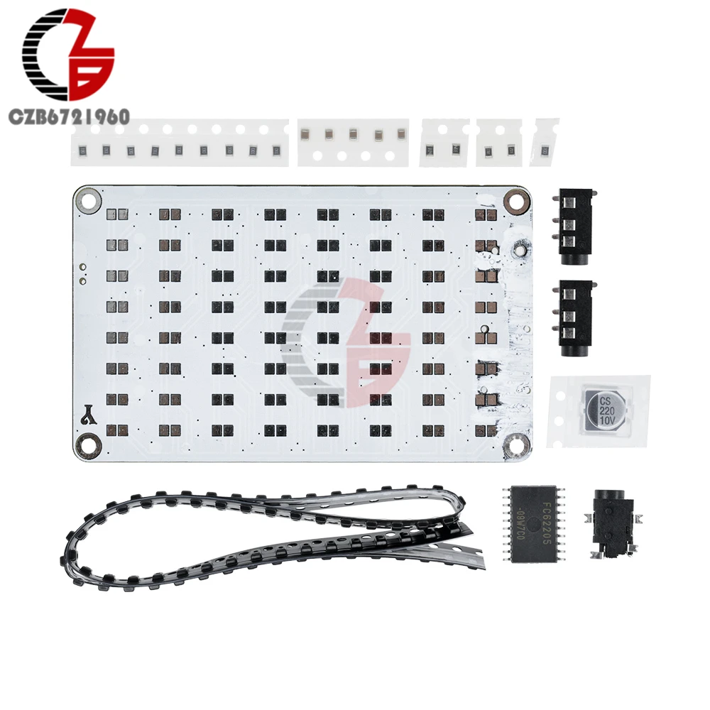 8x8 5 в 4 цвета светодиодный аудио индикатор FFT аудио анализатор спектра Голосовое управление матрица красный синий зеленый желтый электронные DIY наборы