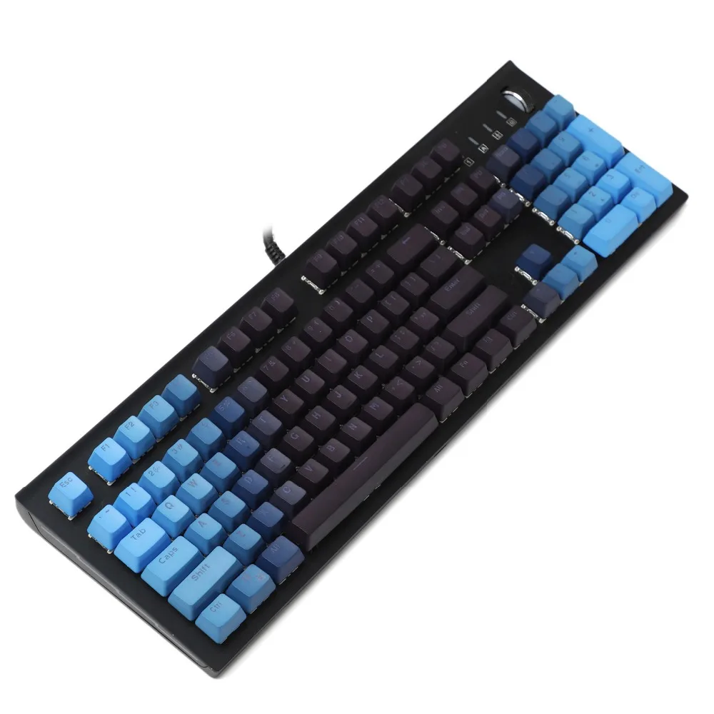 YMDK Double Shot 104 окрашенная клавиатура PBT Shine Through Keyset OEM профиль Keycap набор для