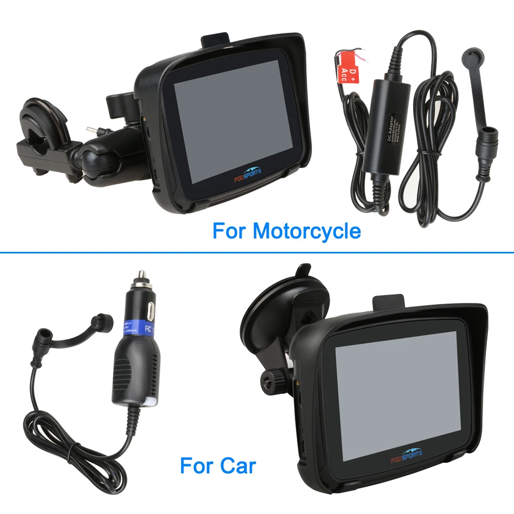 Fodsports ipx7 водостойкий мото rcycle навигация дюймов 5 автомобиль gps wifi 16 г rbike навигатор