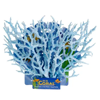 

M65 Drop Shipping 2pcs/set Reef Coral Decoration Ornaments New Fish Tank Faux Artificial Aquarium Accessory Blue JJ2834