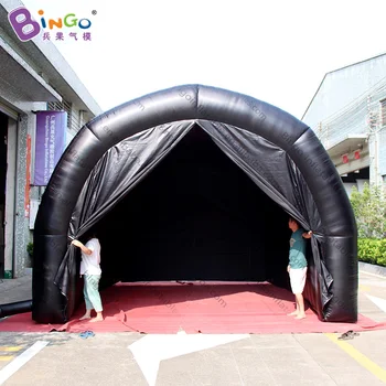 

5X4.5X3.5 meters black inflatable tunnel tent, 16 feet long air-blown inflatable tunnel dome tent- toy tent