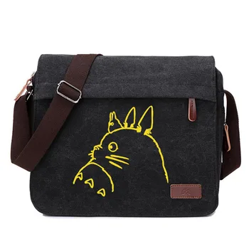 

My Neighbor Totoro NO Face Anime Canvas Shoulder Bag Casual Zipper Cross body Tote School Book Students Messenger Bag 3 Colors
