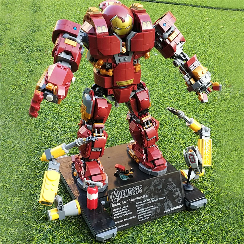 

Avengers Iron Man Hulk Buster Armor Luxury Version Anti Hulk LED Light PVC Action Figure Collection Model For Kids Toy 2019 Hot