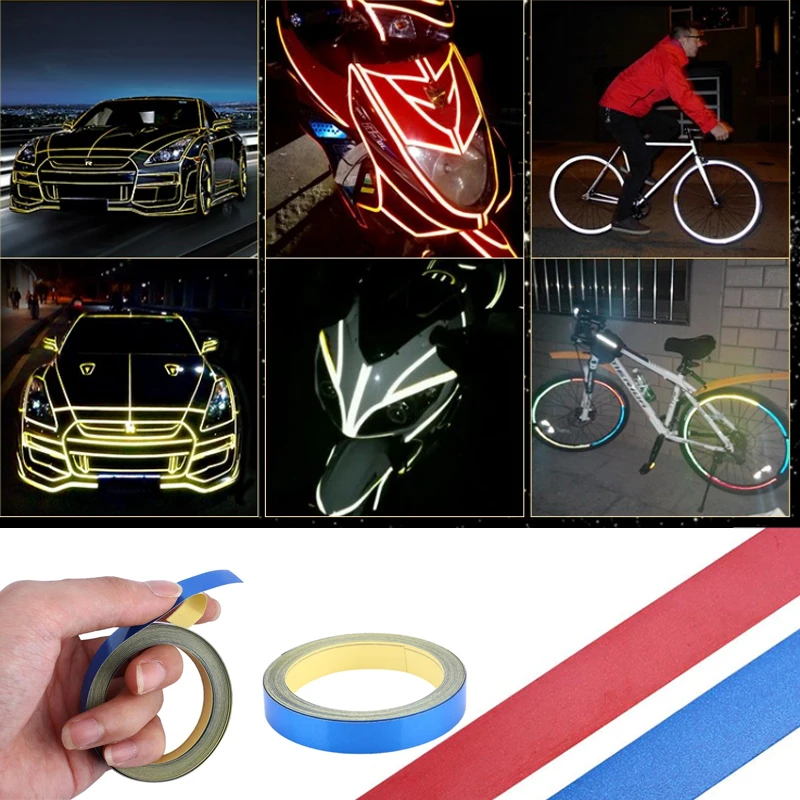 تحذير ملصقات للماء شريط تحذيري السيارات سيارة دراجة نارية عاكس المواد عاكس امان الطرق اكسسوارات