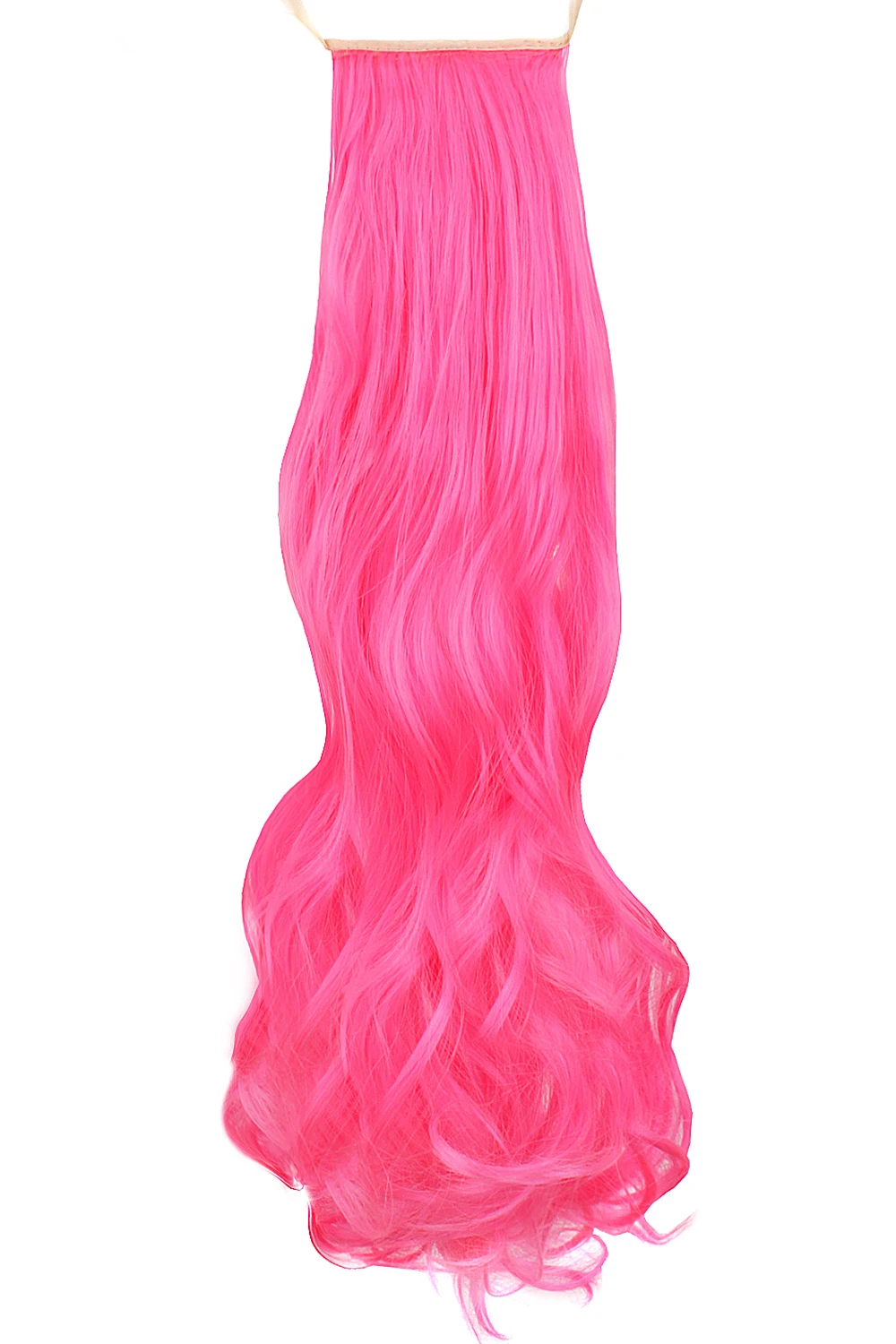 Rose Red Curly Ponytail Hair Extensions for ladies-in Synthetic ...