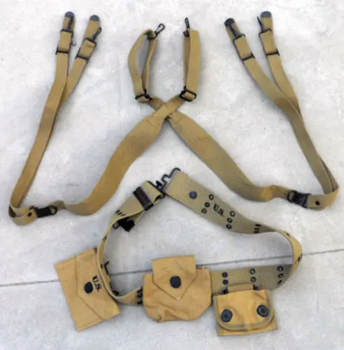 

WWII US FIELD GEAR MILITARY STRAP BELT POUCH ARMY POUCHES