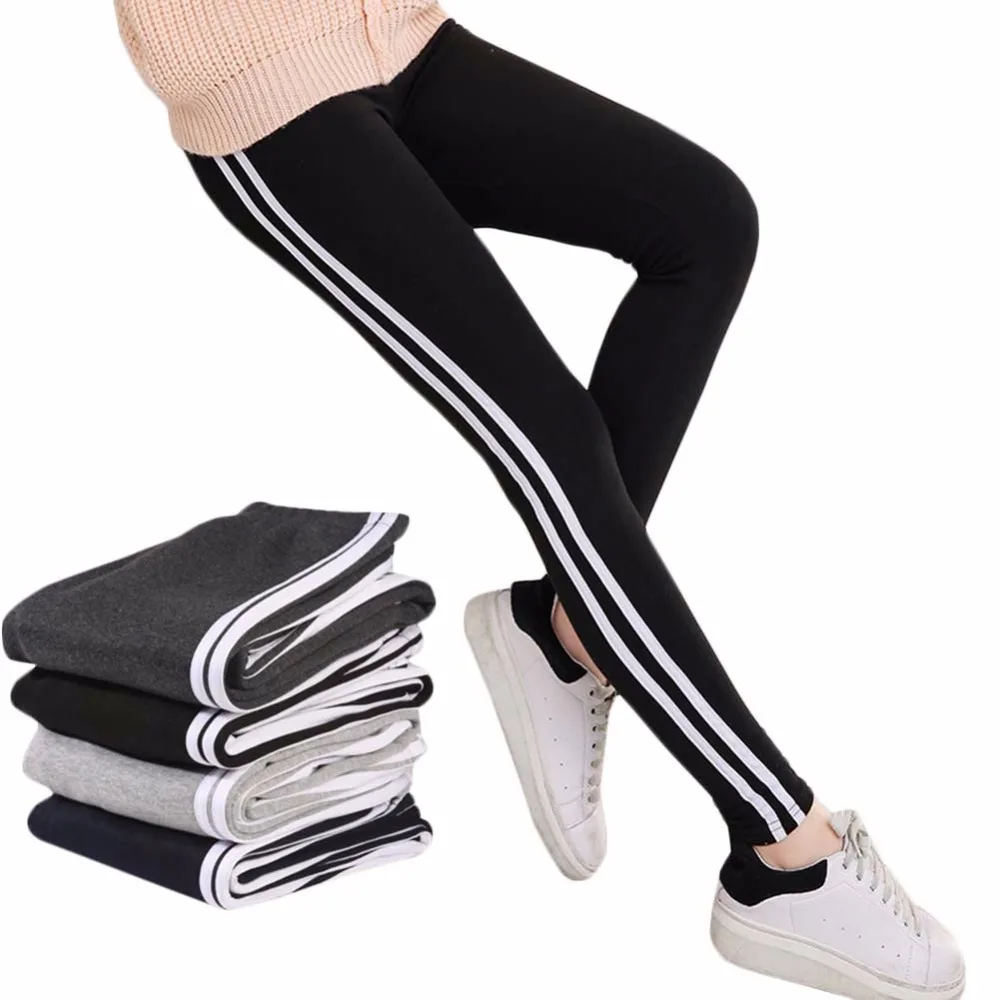 

Women slim leggings sport stripe pant Activewear Fitness Mid Waist pant