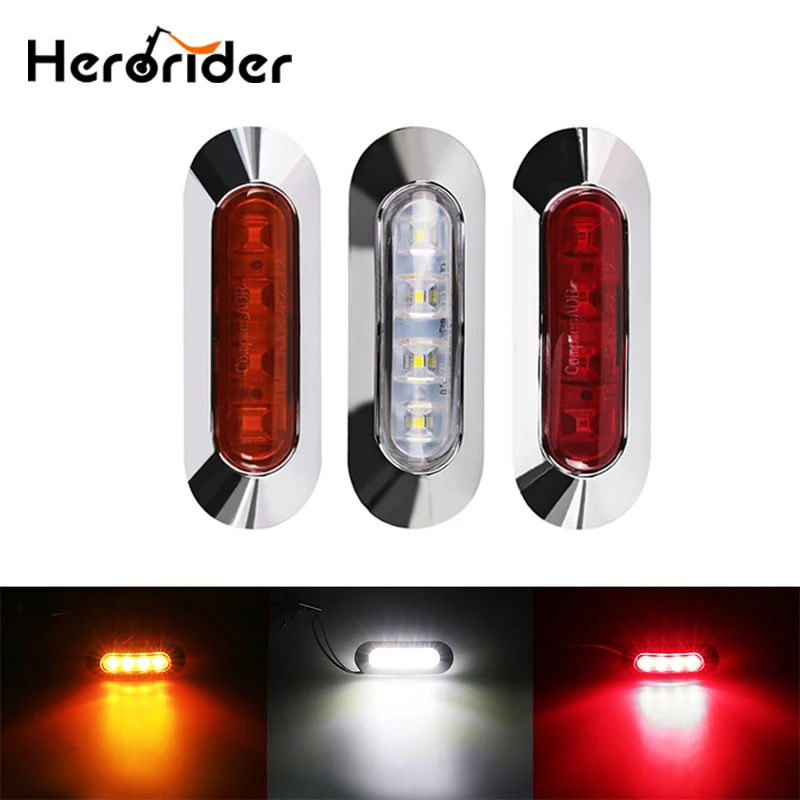 

1Pcs 9-35V Truck LED Side Marker lights Clearance Lamp Warning Light External lights for Car Trailer Caravan Tractor 12V 24V