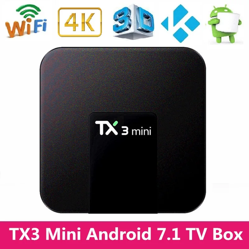 

Mesuvida TX3 Mini Smart Android 7.1 TV Box 2GB RAM 16GB ROM Amlogic S905W 2.4GHz WiFi 1.5GHz 4K 64Bit HD WIFI Media Player