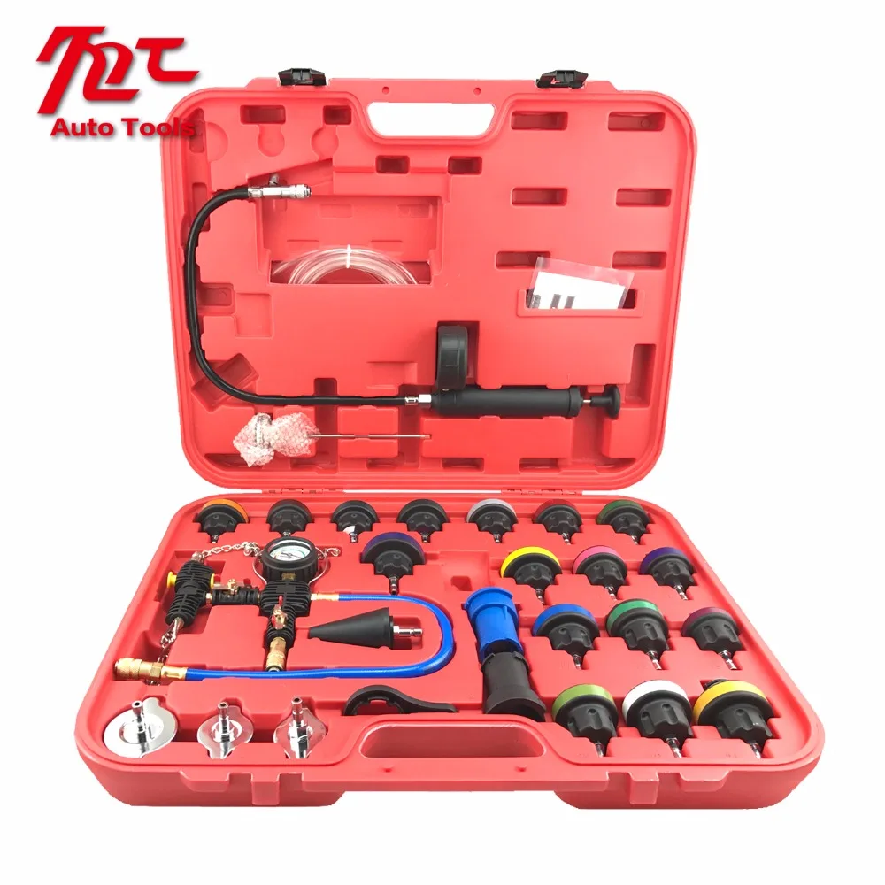 28pcs Universal Radiator Pressure Tester Kit Cooling System Tester