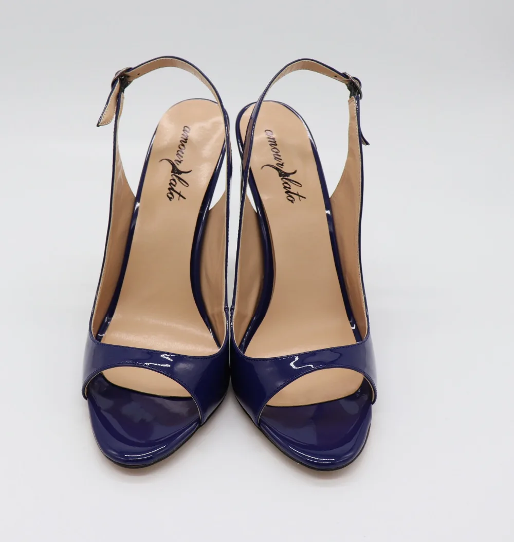 Amourplato/женские босоножки на высоком каблуке 12 см с открытым носком и ремешком на пятке модельные туфли с открытым носком и ремешком на щиколотке цвет черный, бежевый; размеры US5-13