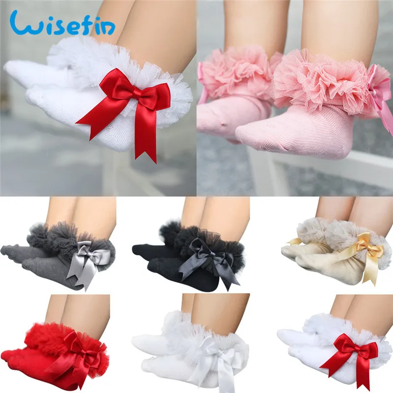 

Baby girl lace socks Toddlers Infants Cotton Ankle Bow Socks Baby Girls Princess Cute Socks for 0-5 Years newborn cheap stuffP30
