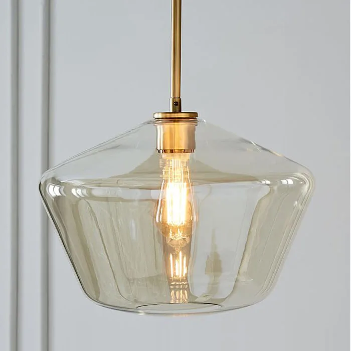 Современный подвесной светильник из стекла в скандинавском стиле, светодиодный подвесной светильник для кухни, ресторана, гостиной, спальни, E27