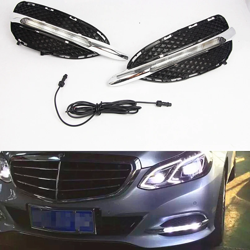 Авто-Стайлинг для Mercedes Benz W212 E Class E180 E200 E260 E320 2014 2015 Автомобильный светодиодный DRL