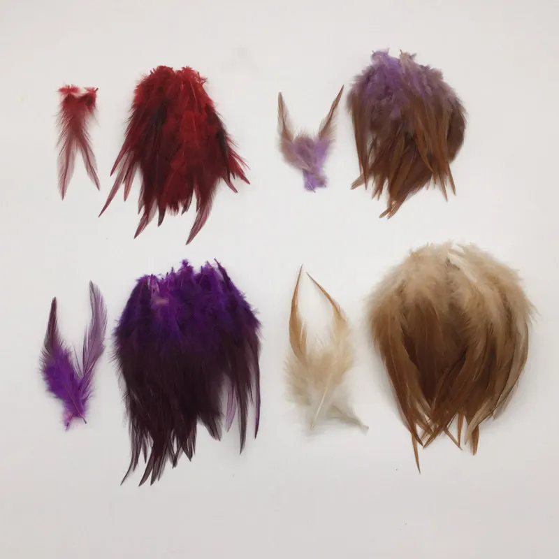 

100 pcs 13 Colors Rooster feather 4-6'inch 10-15cm Pheasant chicken craft plume for hat party mask decoration