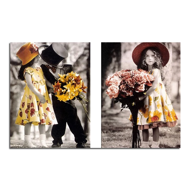 

Children spend two couplet 60x40 Diy Diamond embroidery cross stitch diamond painting diamond mosaic kits picture rhinestones