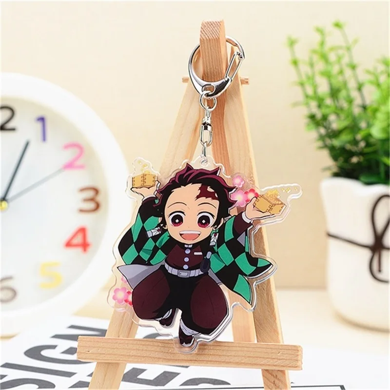 Аниме Demon Slayer: Kimetsu no Yaiba Kamado Tanjirou Nezuko акриловый брелок для косплея фигурка