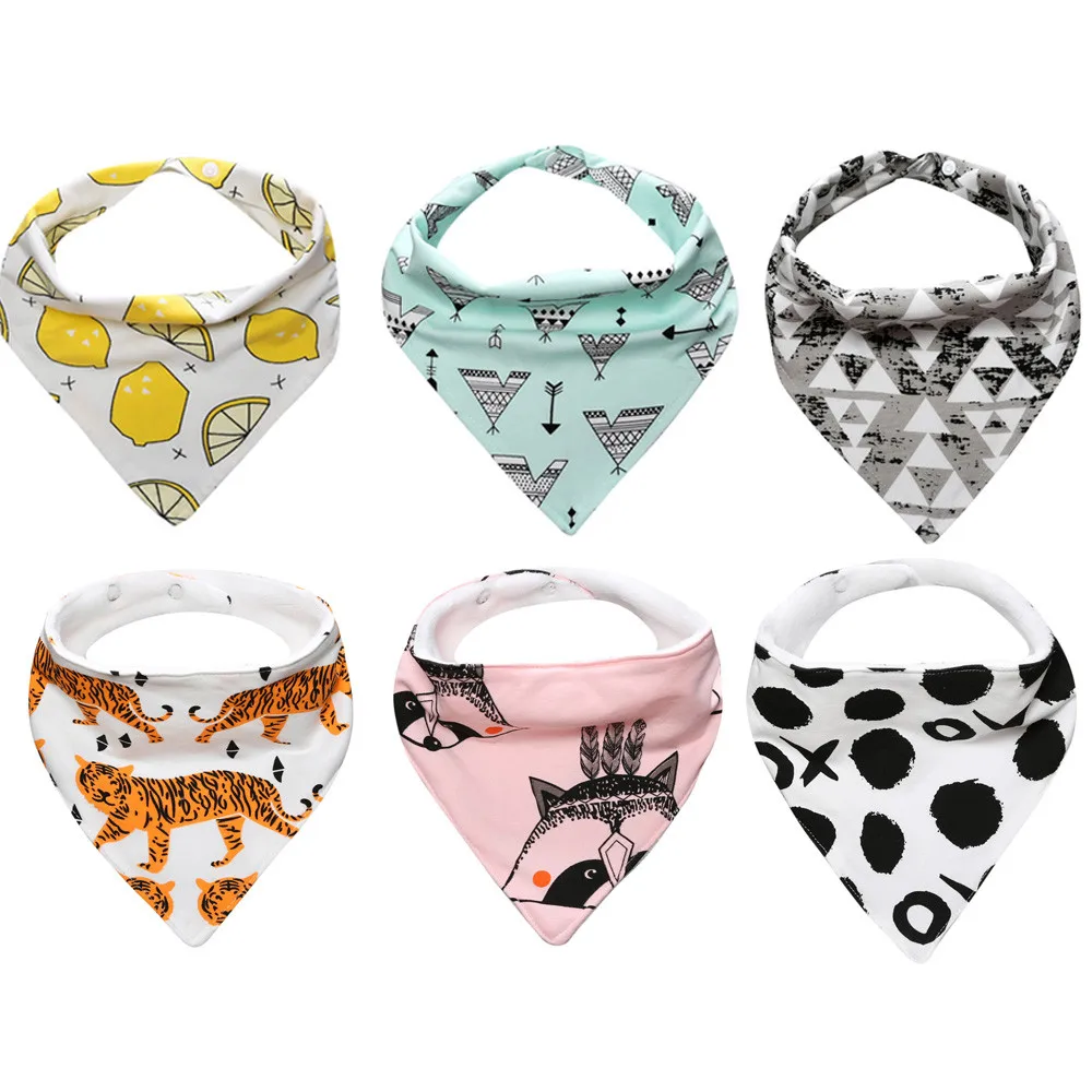 

New Cute Baby Kids Cotton Bandana Bibs Feeding Saliva Towel Dribble Waterproof High Quality Drop Shipping