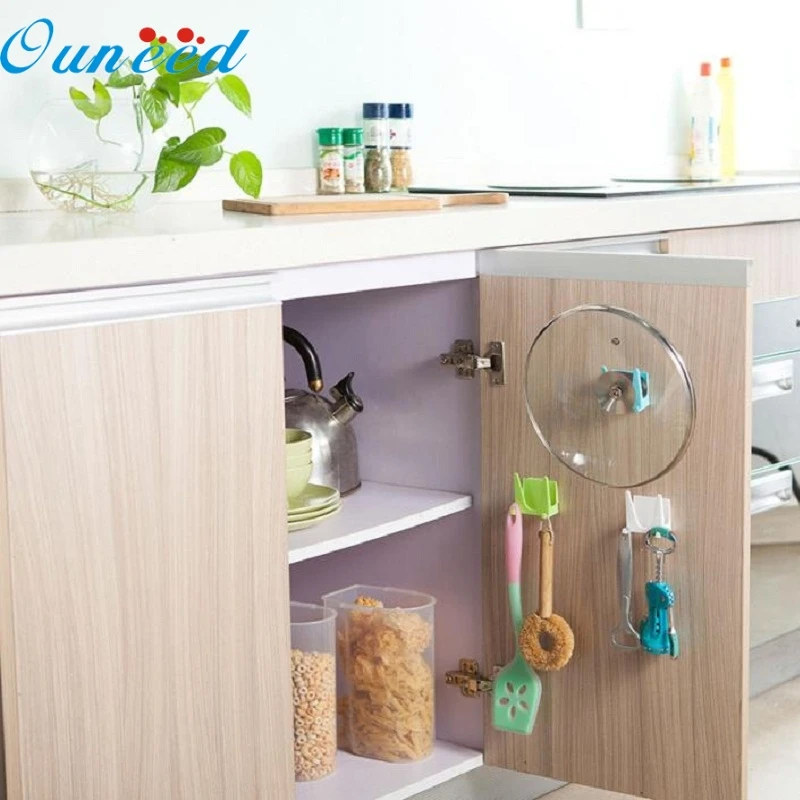 

Mosunx Business 2016 Hot Selling Plastic Kitchen Pot Pan Cover Shell Cover Sucker Tool Bracket Storage Rack B #30