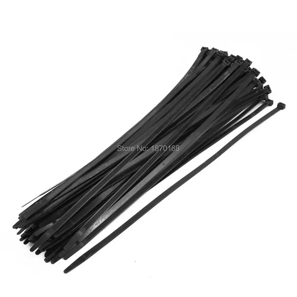 

10mm x 600mm Nylon Self Locking Cable Zip Ties Fastener Black 100pcs