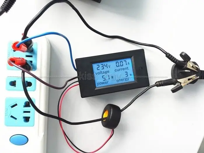 AC 100A Power Meters Monitor Volt Amp kWh Watt Digital Combo Meter AC110v 230V 