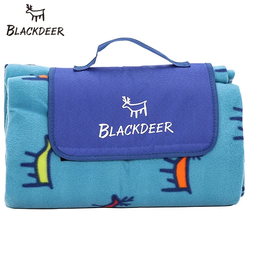 blue BLACKDEER коврик для пикника, водонепроницаемый, алюминиевая фольга, складной плед, пляжное одеяло для сна, флисовый туристический матрас - Цвет: blue