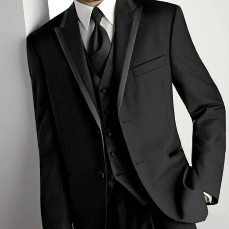 Pantalon Sur Commande 2018 Pièce Noir De Formelle Poitrine Beau Gilet Costumes Mariage Smokingsveste Unique Hommes D'affaires Faite Trois l3JKcTuF1