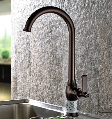 Free Shipping High Kitchen Faucet Long Spout Oil rubbed Bronze Bathroom Basin Sink Faucet Mixer Tap
