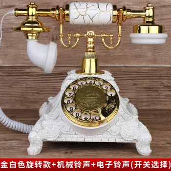 

Antique vintage fixed telephone rotating Dial numbers corded phone