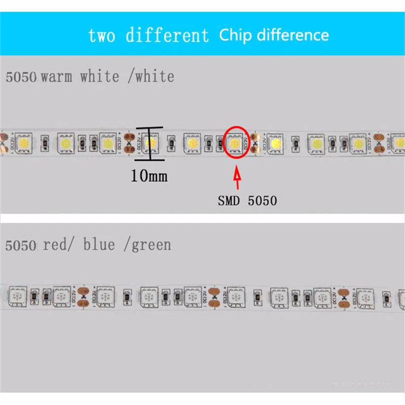 Водонепроницаемая гибкая светодиодная лента 2835SMD с холодным белым/теплым