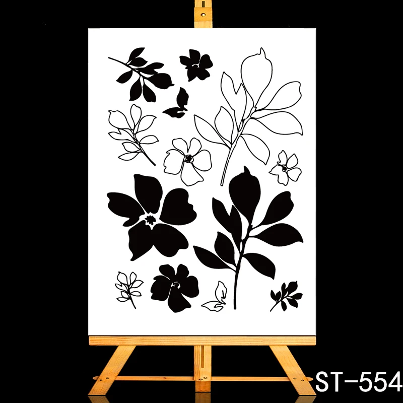 

ZhuoAng Flowers and plants Transparent and Clear Stamp DIY Scrapbooking Album Card Making DIY Decoration Making