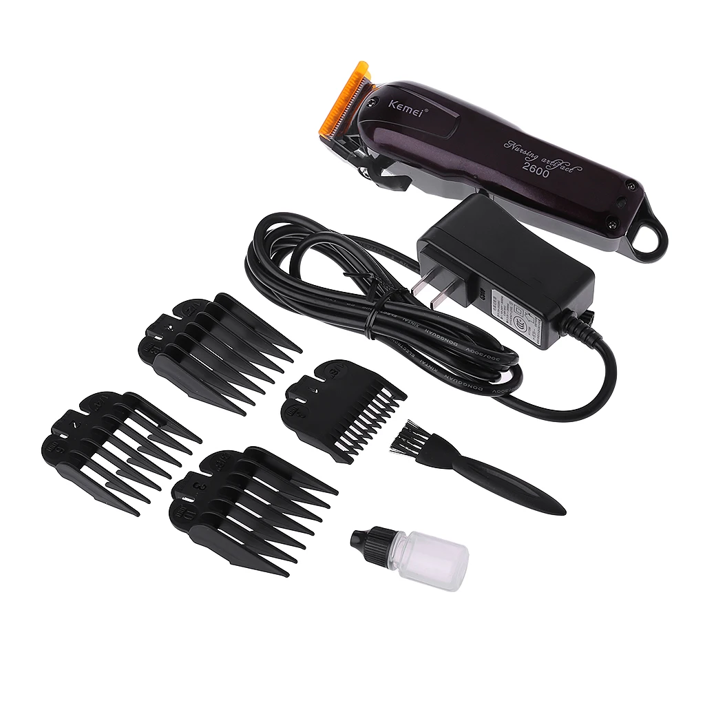 Kemei электрическая моющаяся машинка для стрижки волос перезаряжаемая профессиональная машинка для стрижки волос Бритва Беспроводная Регулируемая машинка для стрижки KM-2600 - Цвет: as show